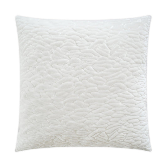 Luxury Pillow -  24" x 24" - Callard; Snow white sculptured faux fur.