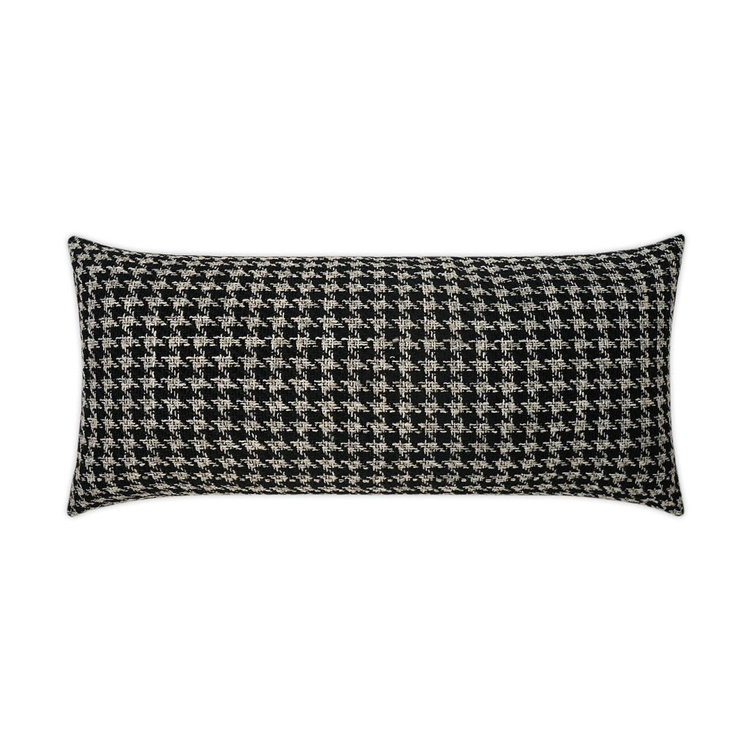 Luxury Outdoor Pillow - 22" x 12" - Maxim-Black