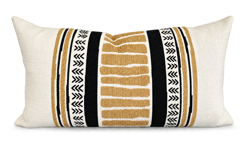 Cholula Black – 24" × 14" Luxury Lumbar Pillow