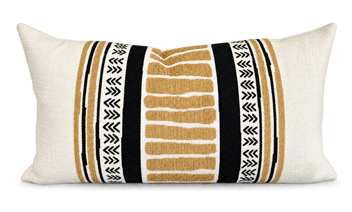 Cholula Black – 24" × 14" Luxury Lumbar Pillow