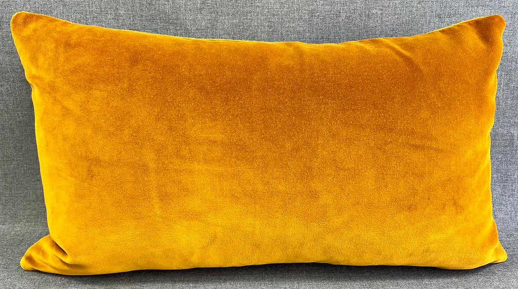 Luxury Lumbar Pillow - 24" x 14"- Caramel Mohair