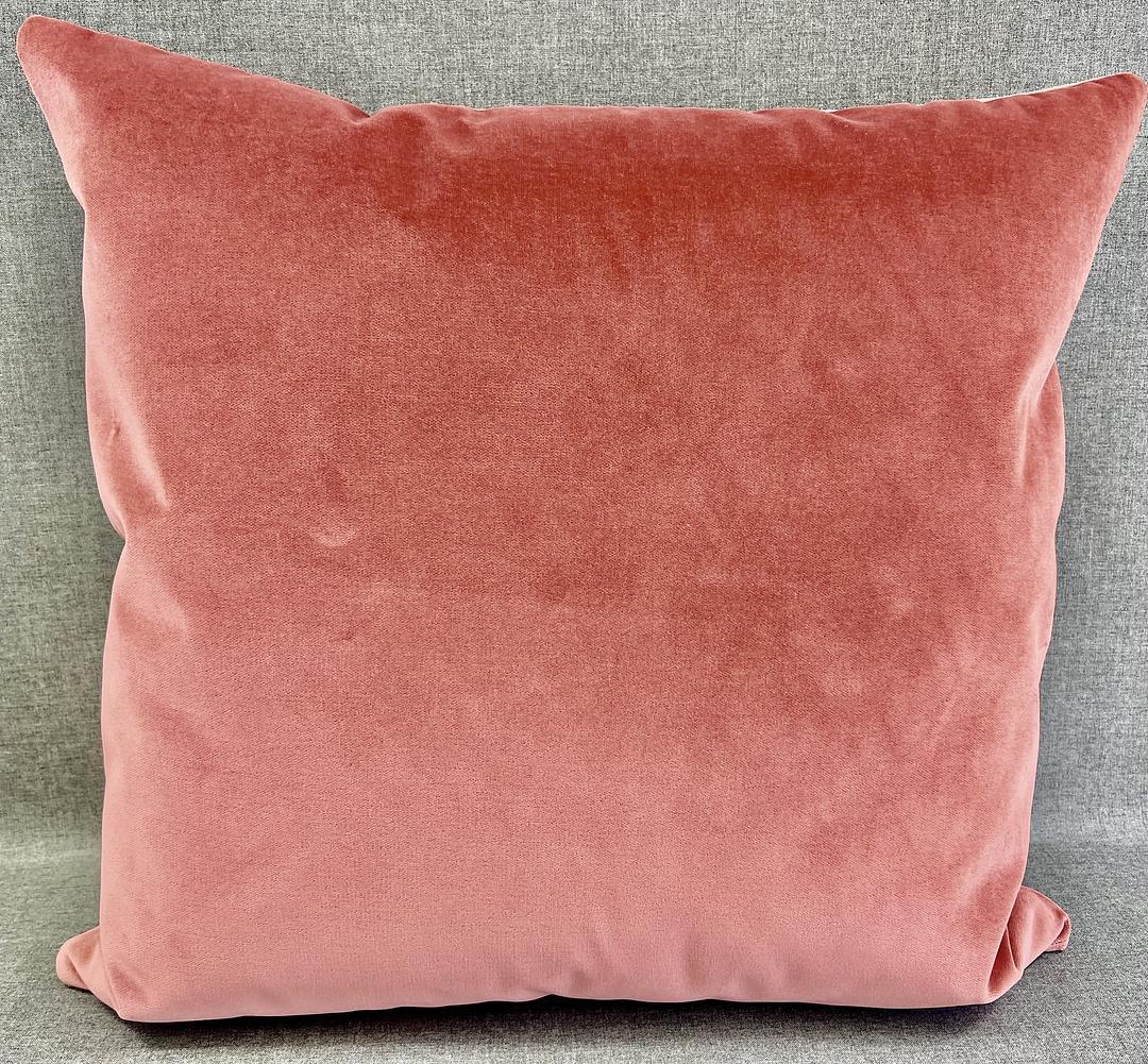 Luxury Pillow -  24" x 24"- Rose Mohair