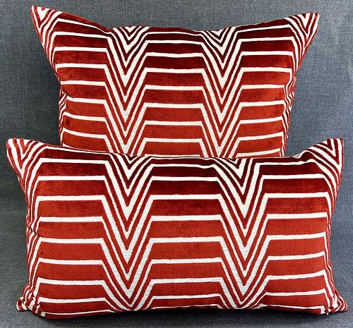 Luxury Pillow -  24" x 24" - Red Radar