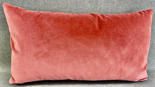Rose Mohair Lumbar- 24" x 14"