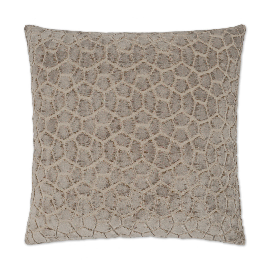 Luxury Pillow -  24" x 24" -  Flintstone-Taupe. Geometric Pattern of tan, beige and brown