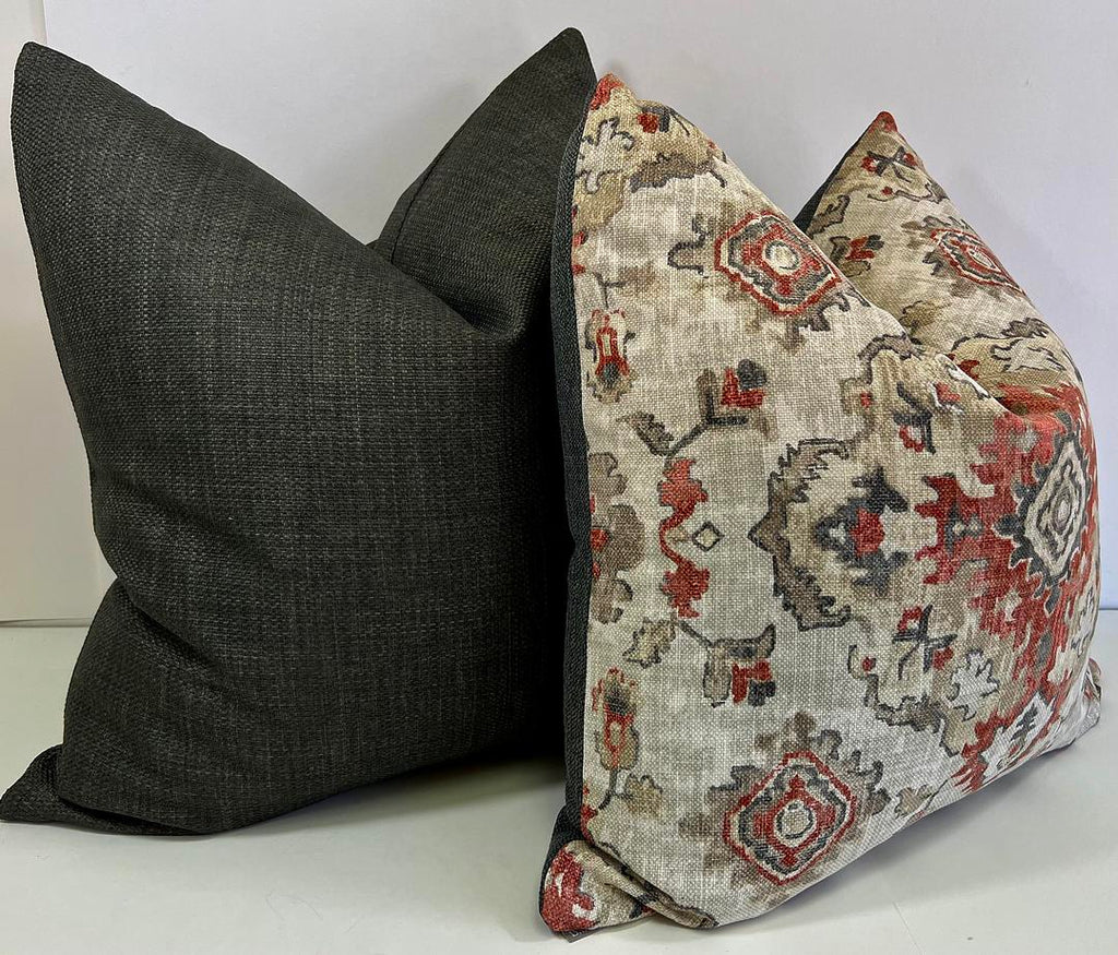 Luxury Pillow – 24" × 24" – Tamarisk Slate