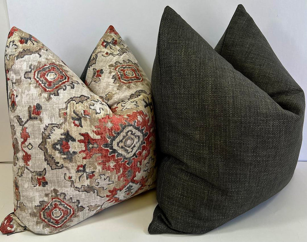 Luxury Pillow – 24" × 24" – Tamarisk Slate