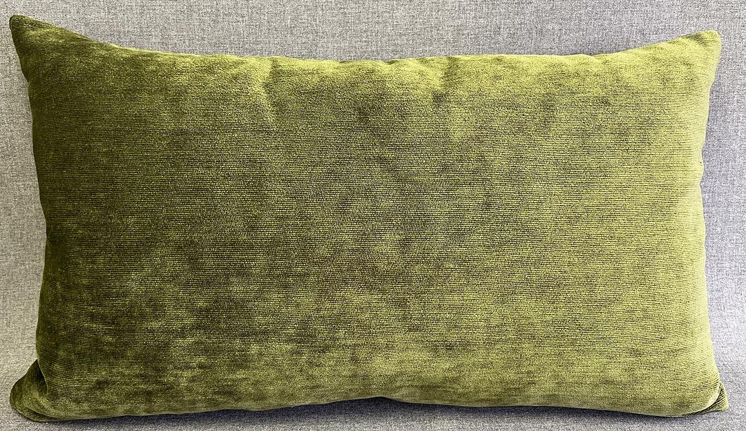 Lumbar Pillow - 24" x 14" - Forest Green. Beautiful Moss green solid fabric