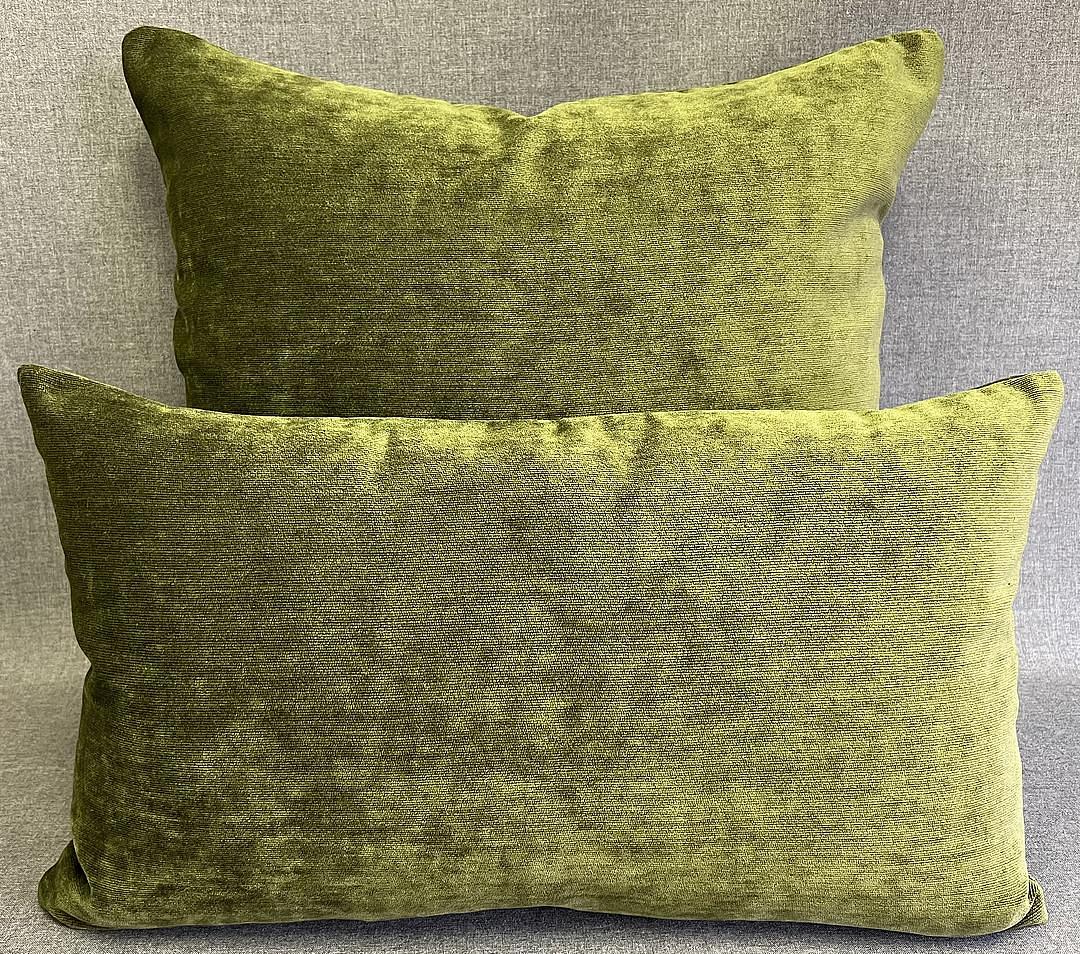 Lumbar Pillow - 24" x 14" - Forest Green. Beautiful Moss green solid fabric