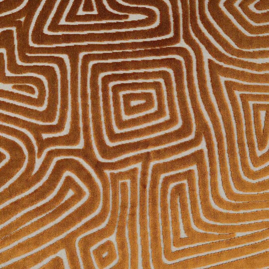 Luxury Pillow -  24" x 24" -  Vertigo-Rust. Rust coloured shapes set on a cream background