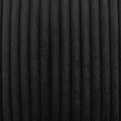 Luxury Pillow - 24” x 24” - Megga-Jet; Deep black wide wale soft corduroy in a vertical pattern same on both sides