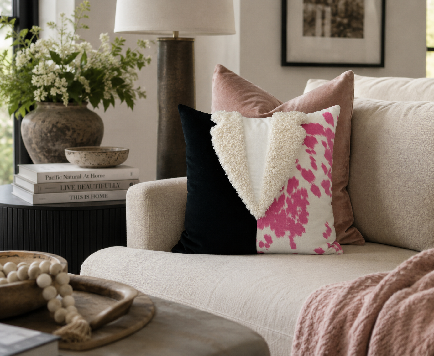 Pink Cowgirl #3 Tailored Pillow
