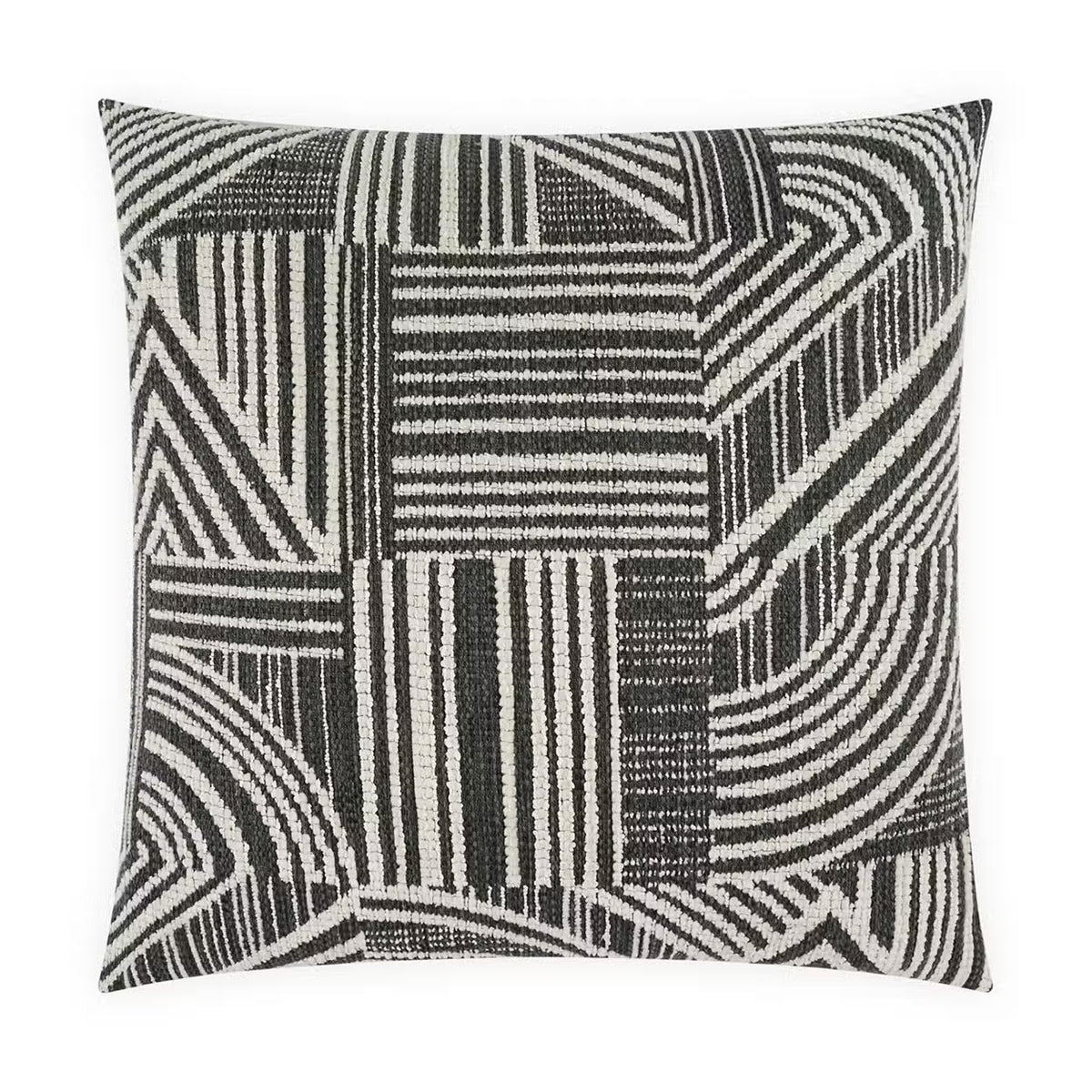 Zaria Charcoal – 24" × 24" Luxury Square Pillow