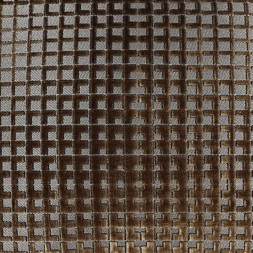 Luxury Pillow -  24" x 24" - Success-Midas; Intricate weave pattern of brown on a flat weave background that gives it a broze glow. Same on both sides