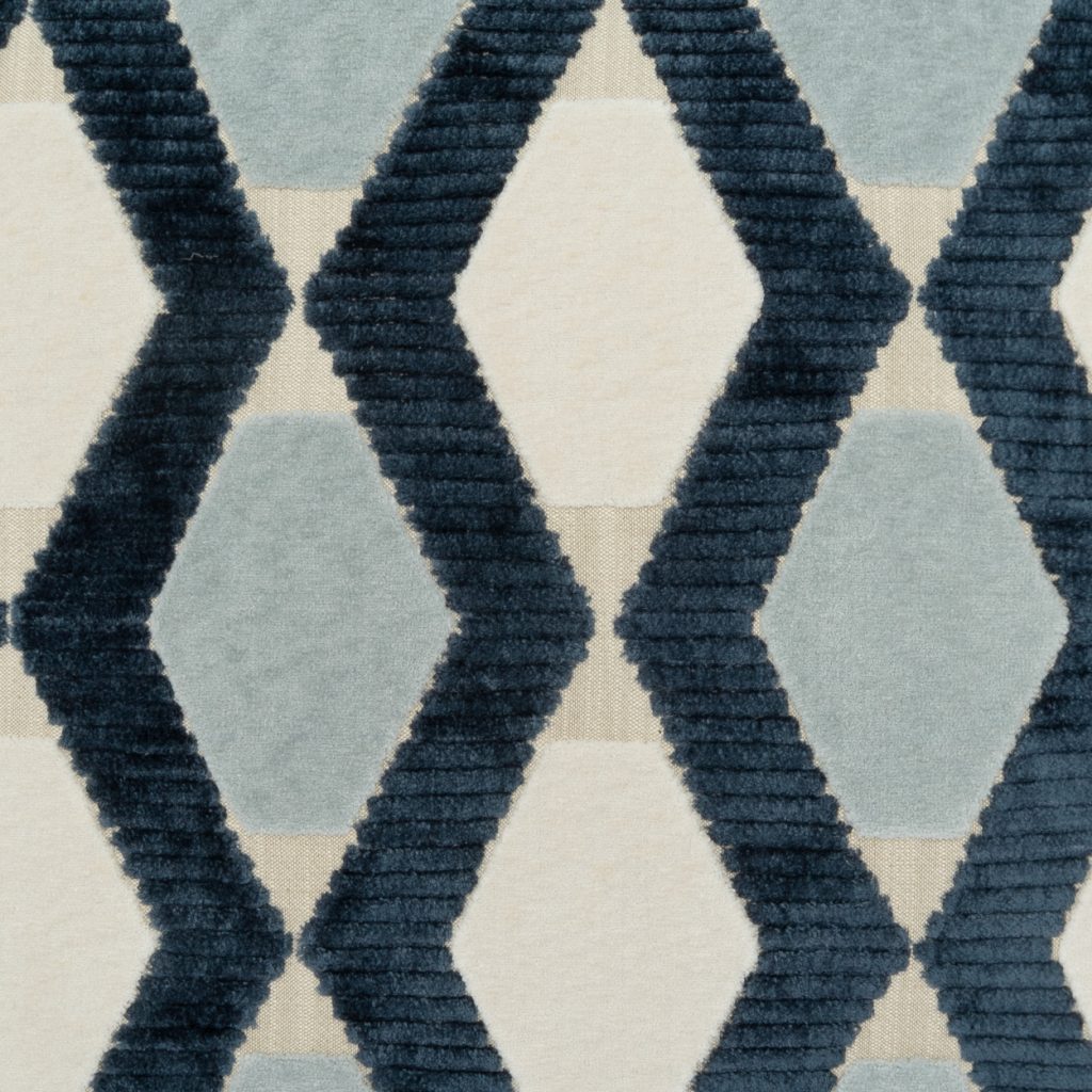Luxury Pillow – 24" × 24" – Oblique Azul