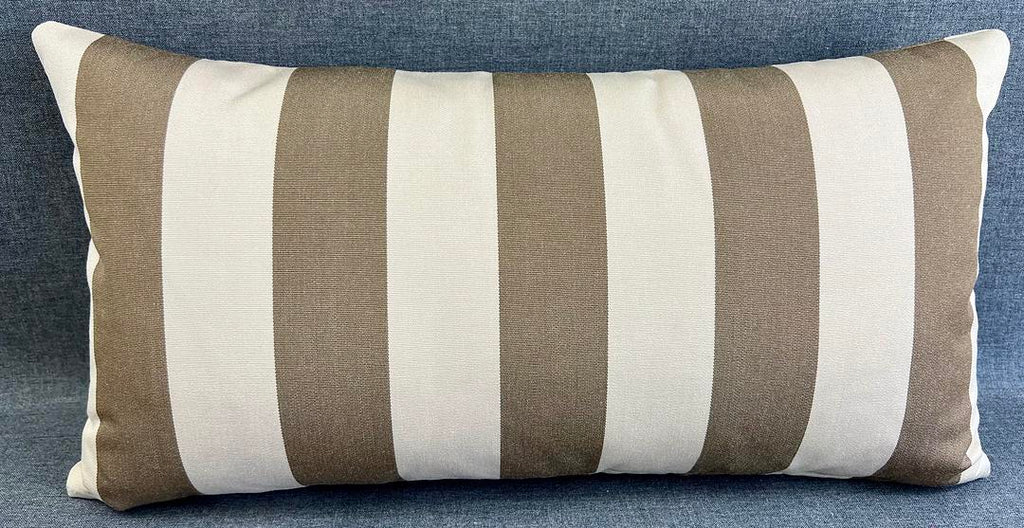 Luxury Outdoor Lumbar Pillow - 22" x 12"- Maxim Cocoa