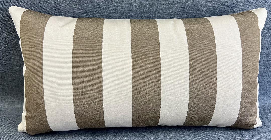 Luxury Outdoor Lumbar Pillow - 22" x 12"- Maxim Cocoa