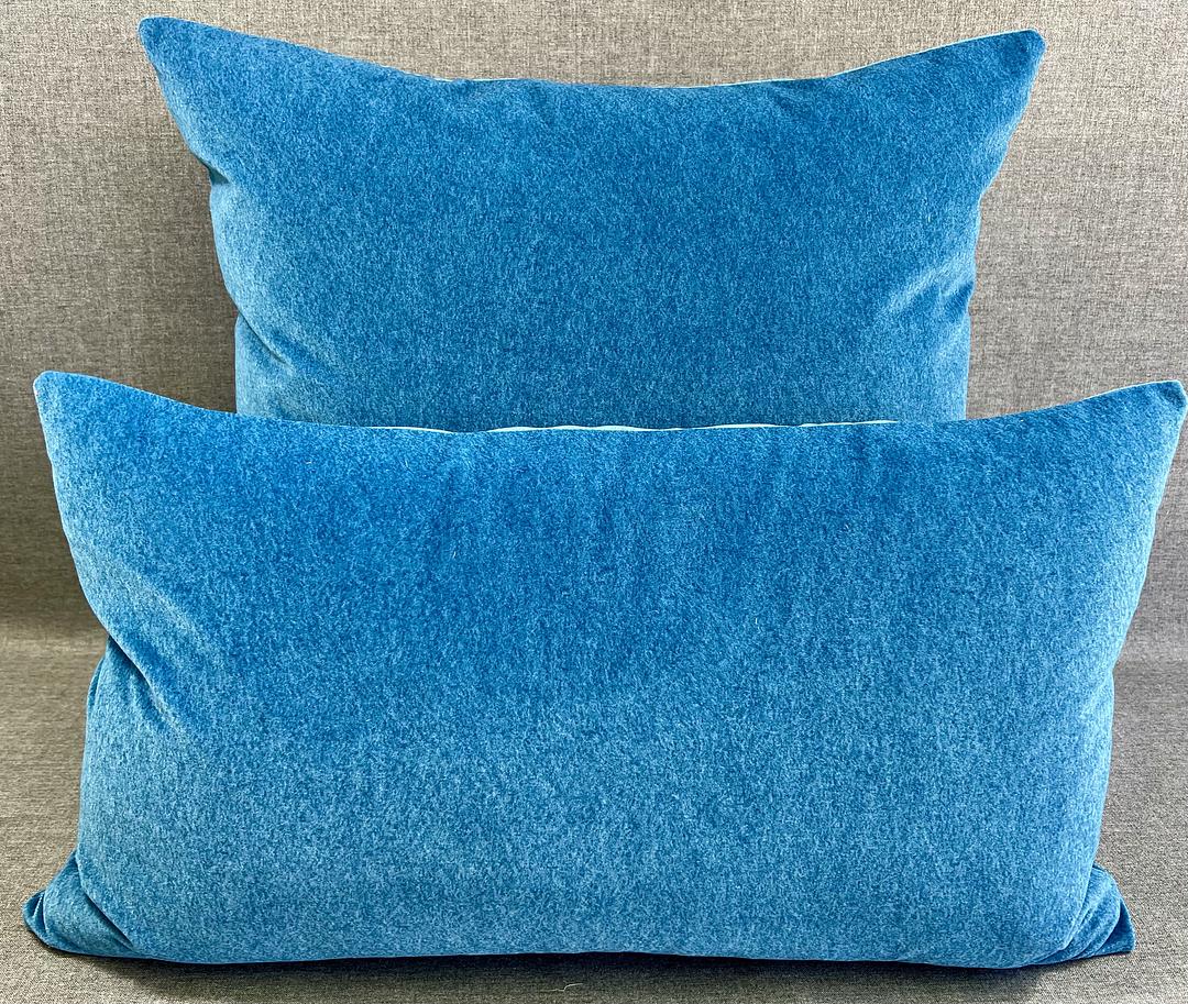 Luxury Pillow - 24" x 24" - Peacock Mohair