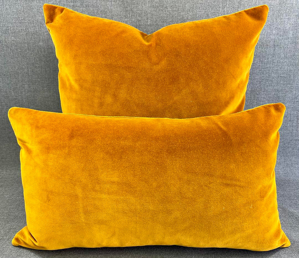 Luxury Lumbar Pillow - 24" x 14"- Caramel Mohair
