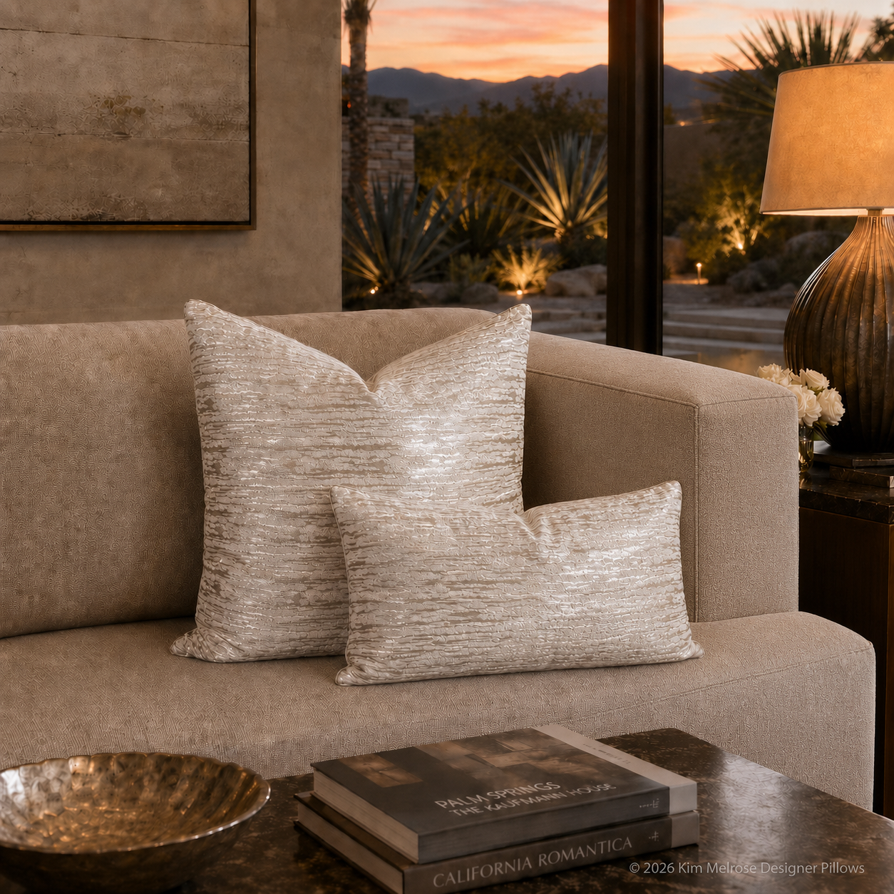 Luxury Lumbar Pillow – 24" × 14" – Wake Sand