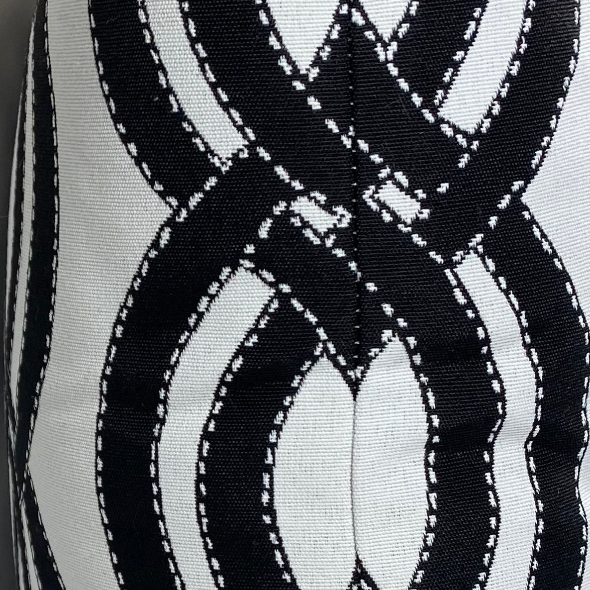 Sea Shore Black – 22" × 22" Luxury Outdoor Square Pillow