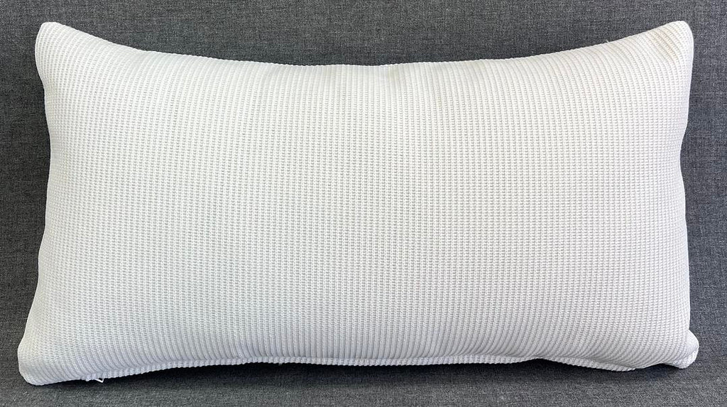 Luxury Outdoor Lumbar Pillow - 22" x 12" - Summer White