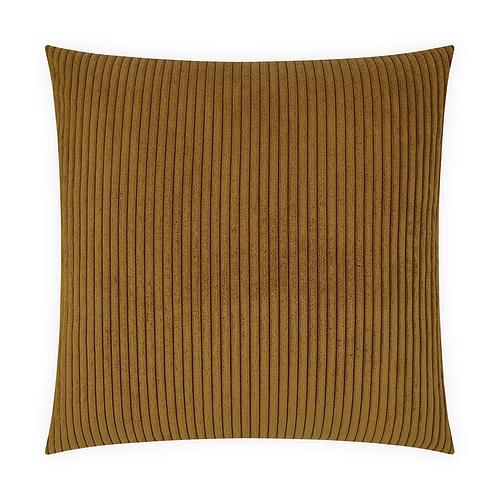 Luxury Pillow - 24” x 24” -Tuft Amber; Luxurious soft fabric styled with sleek vertical tufts in aamber color