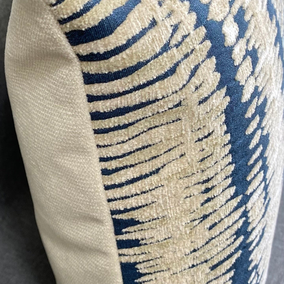 Zorro Indigo – 24" × 14" Luxury Lumbar Pillow