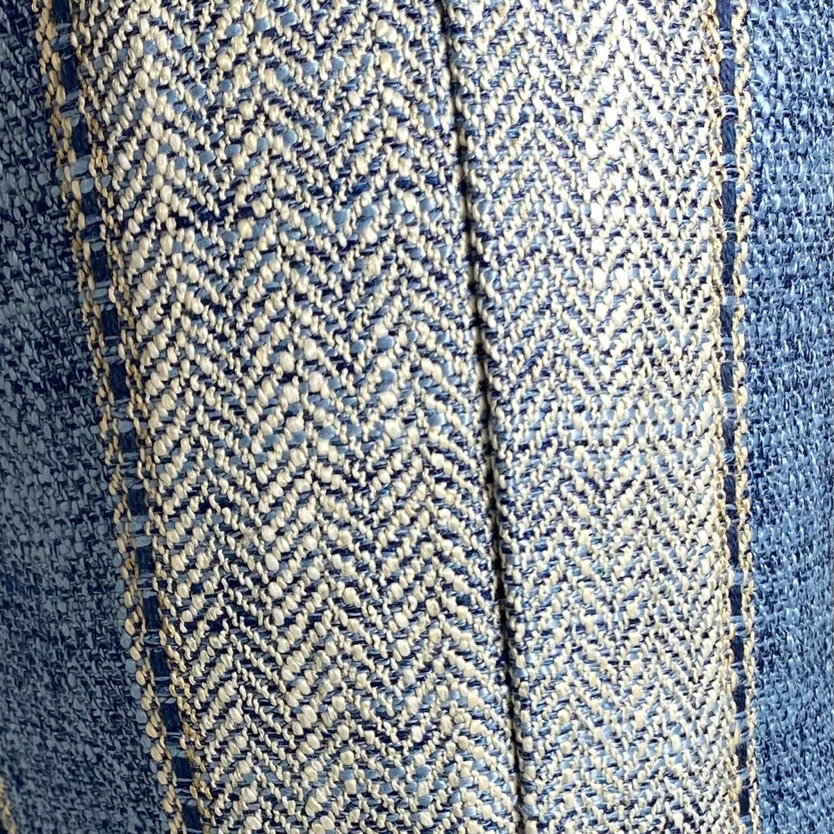 Natural Weave Denim – 24" × 24" Luxury Square Pillow