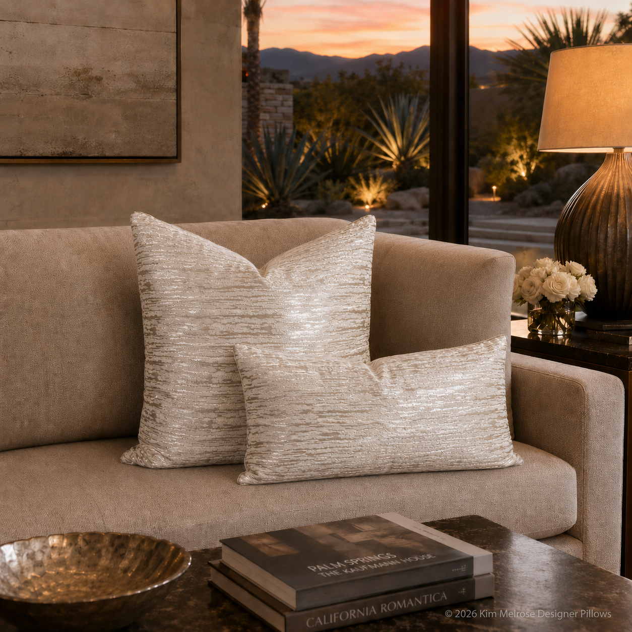 Luxury Pillow – 24" × 24" – Wake Sand
