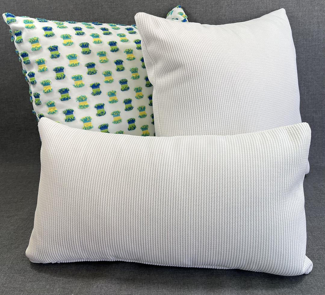 Luxury Outdoor Lumbar Pillow - 22" x 12" - Summer White