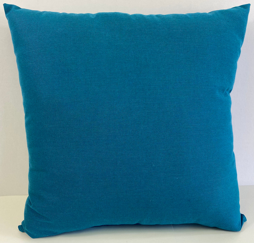 Luxury Outdoor Pillow – 22" × 22" – Litchfield Solid Teal