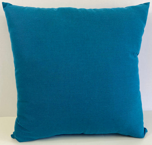 Luxury Outdoor Pillow - 22" x 22" - Litchfield Solid Teal