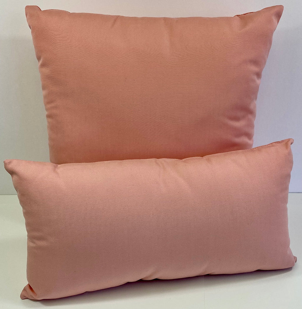 Luxury Outdoor Lumbar Pillow - 22" x 12"- Flamingo