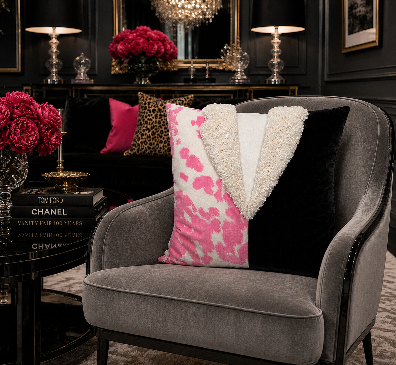 Pink Cowgirl #4 Tailored Pillow