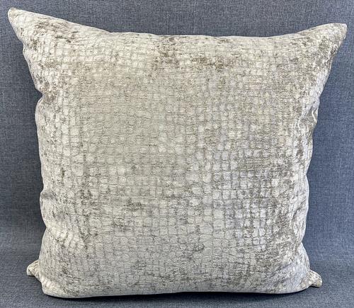 Luxury Pillow - 24" x 24" -Cocoa Alligator; A smooth tan/taupe alligator textured fabric with a delightful soft touch