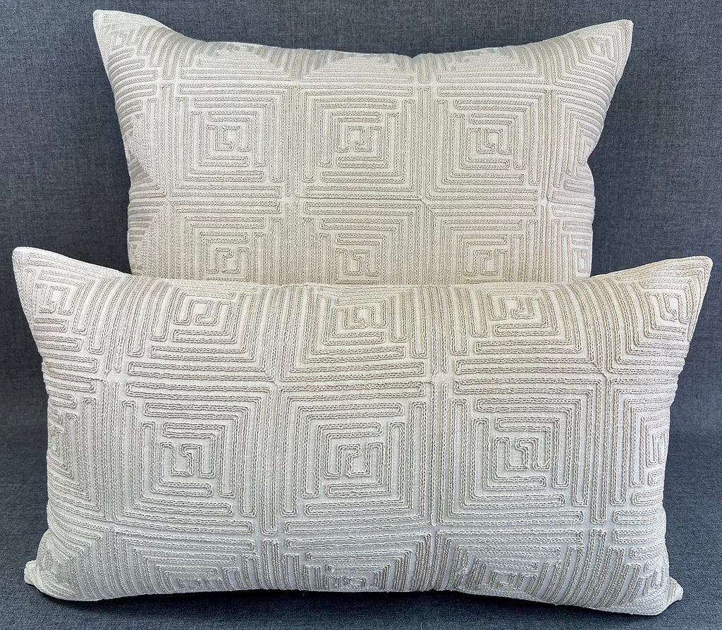 Luxury Lumbar Pillow - 24" x 14"- Sand Maze