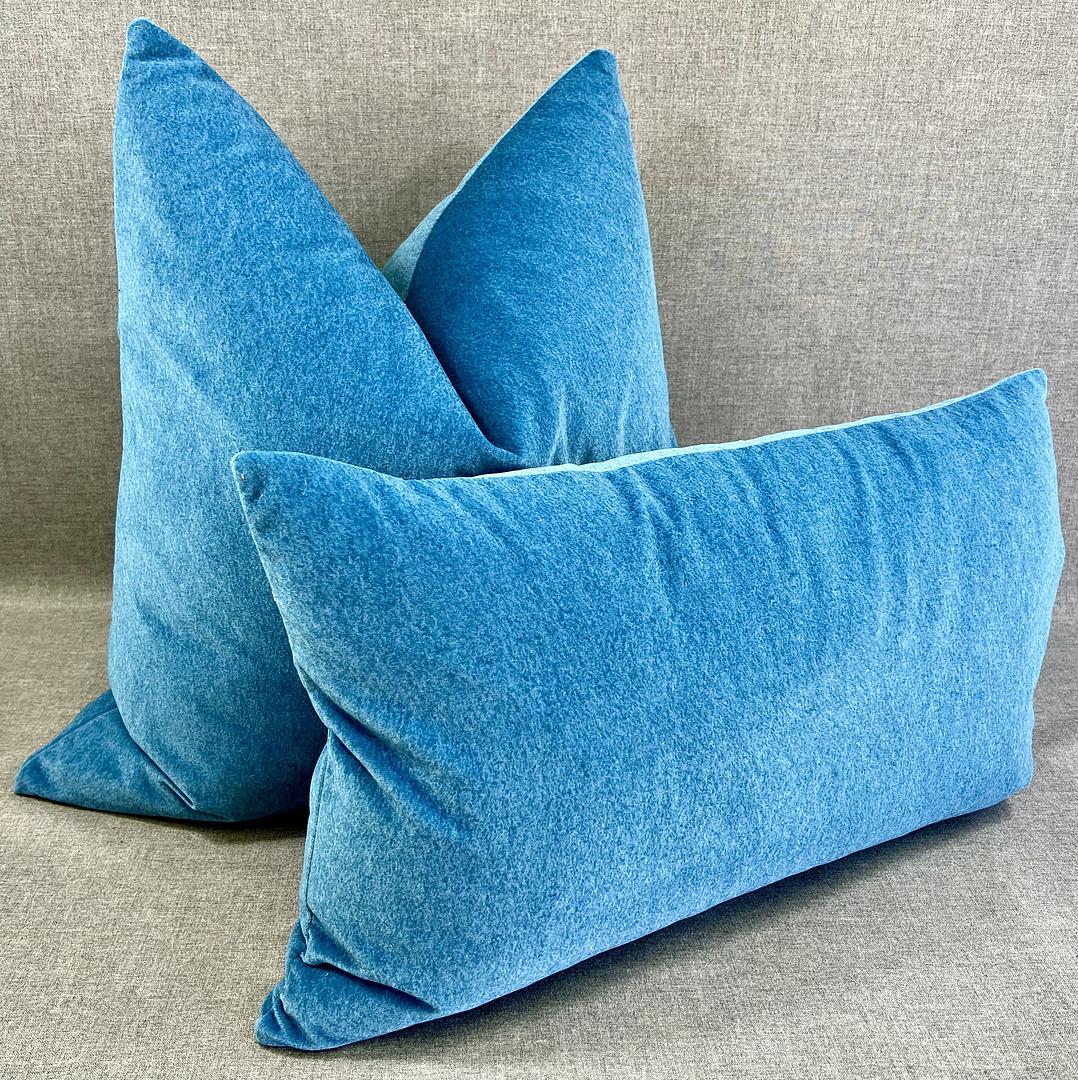 Luxury Pillow - 24" x 24" - Peacock Mohair