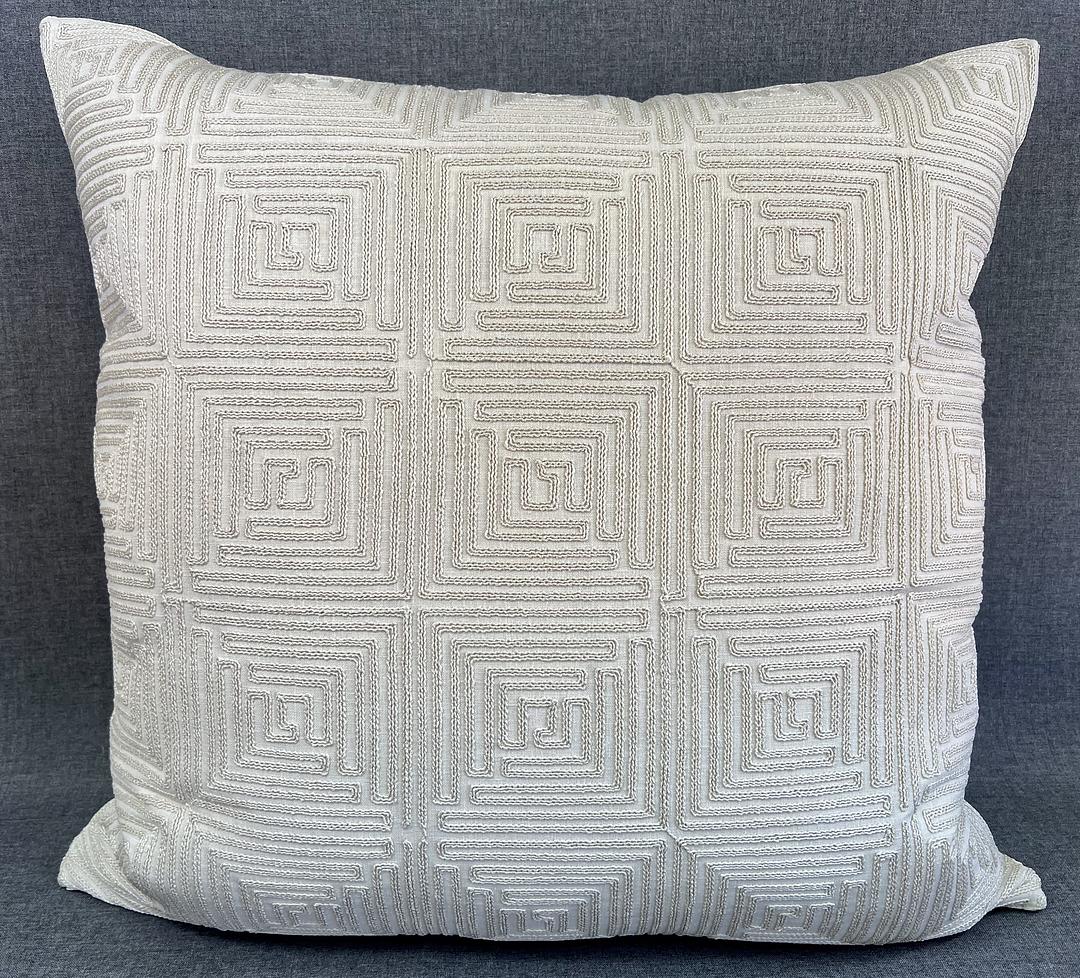 Luxury Pillow -  24" x 24" - Sand Maze