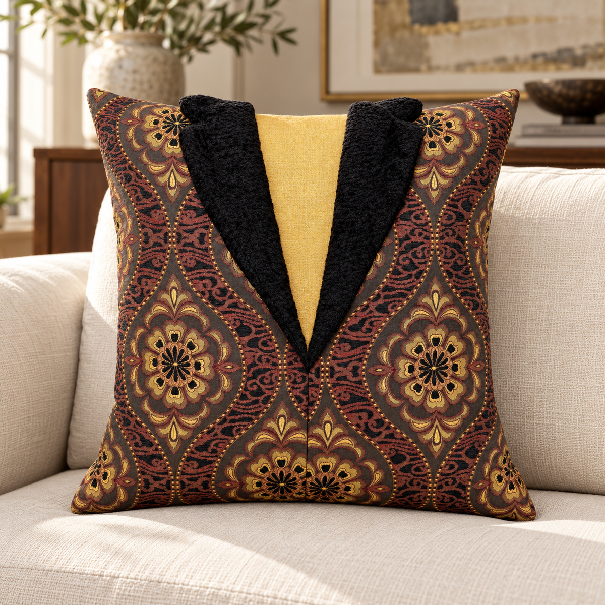 Kensington #1 – 22" × 22" Luxury Tailored Pillow