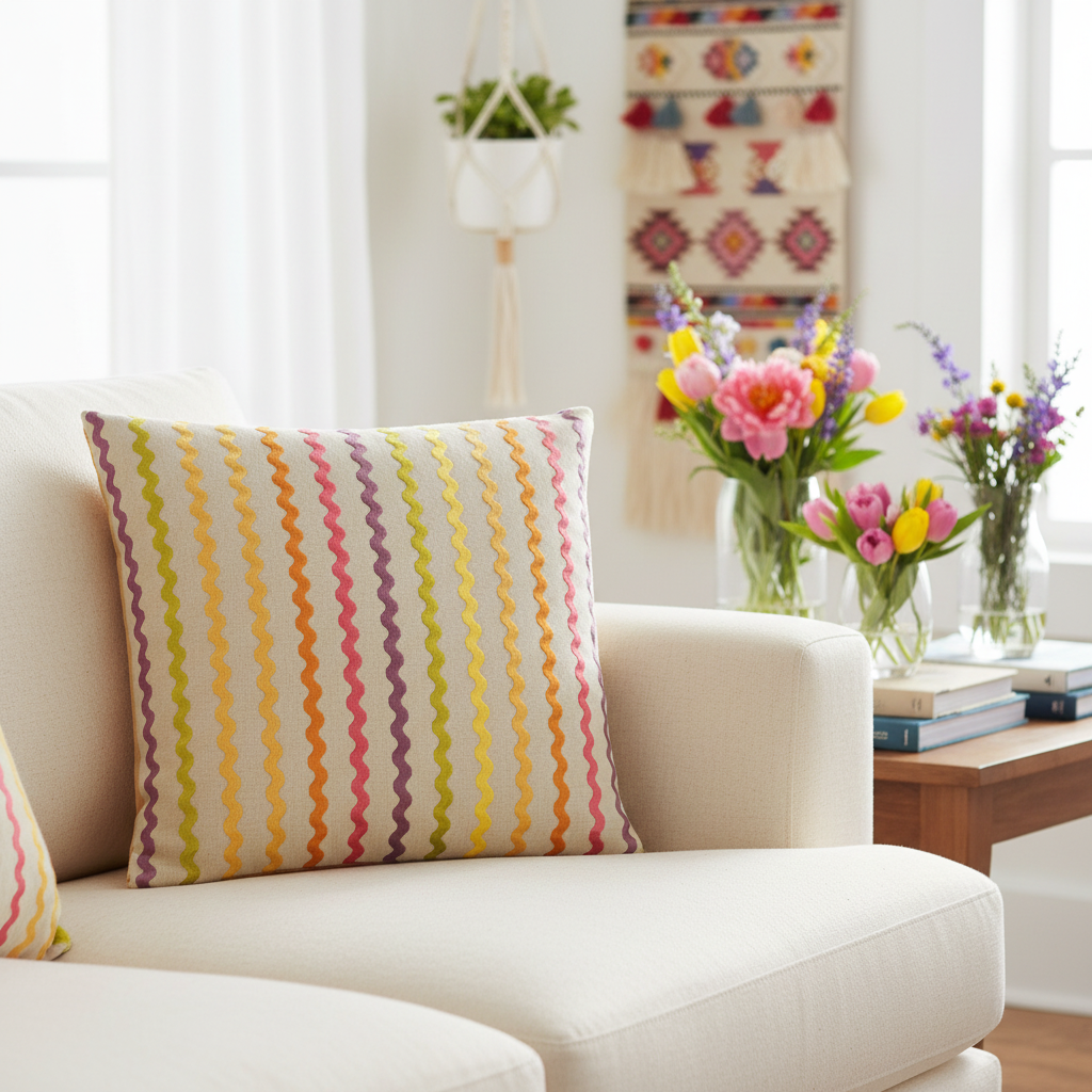 Luxury Pillow – 24" × 24" – Samba Blossom
