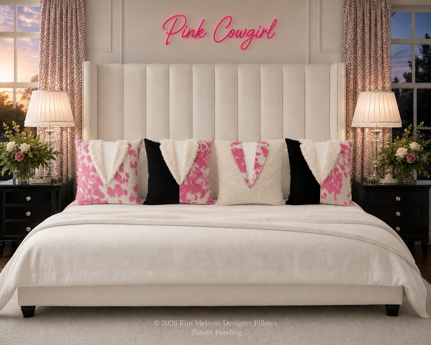 Pink Cowgirl #4 Tailored Pillow