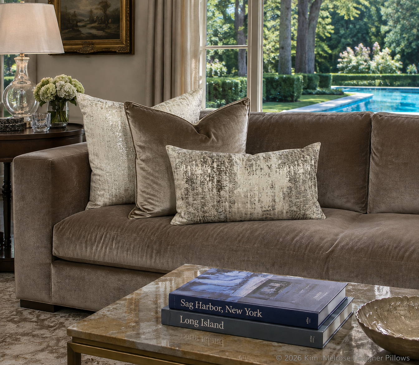 Luxury Pillow – 24" × 24" – Aurora Ice