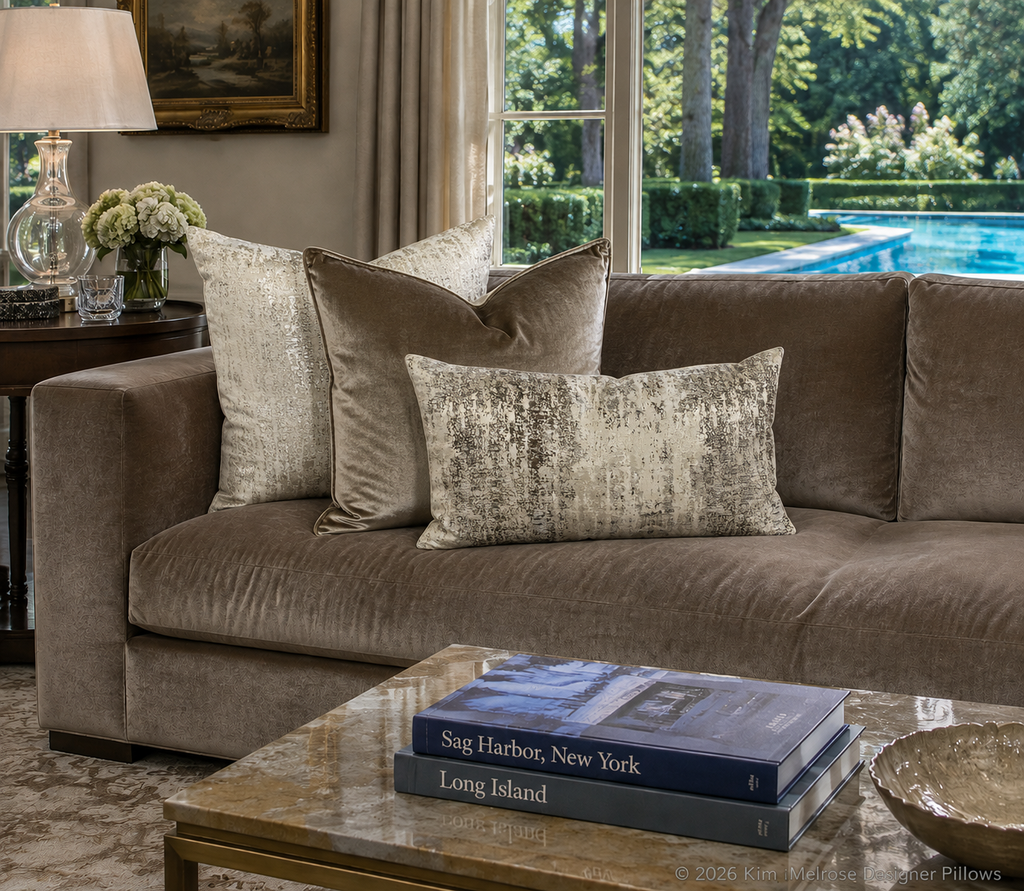 Luxury Lumbar Pillow – 24" × 14" – Aurora Ice