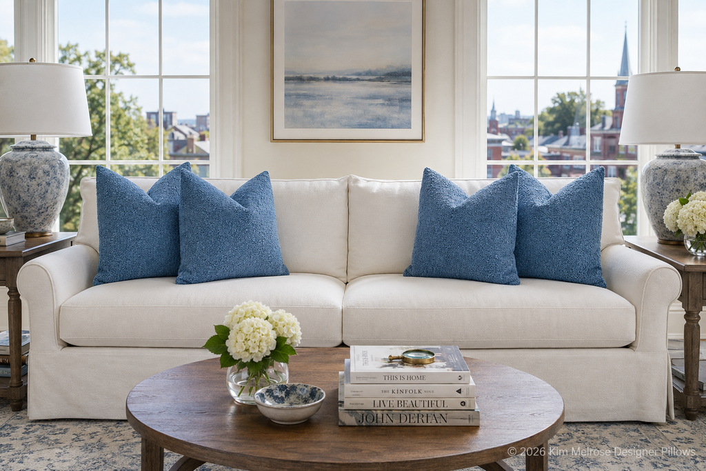 Luxury Pillow – 24" × 24" – Snuggle Sapphire
