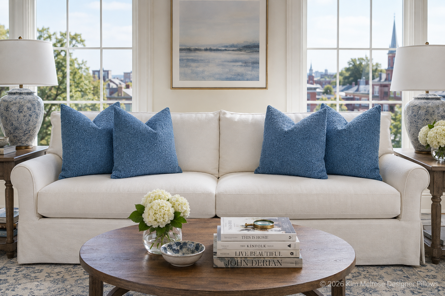 Luxury Pillow – 24" × 24" – Snuggle Sapphire