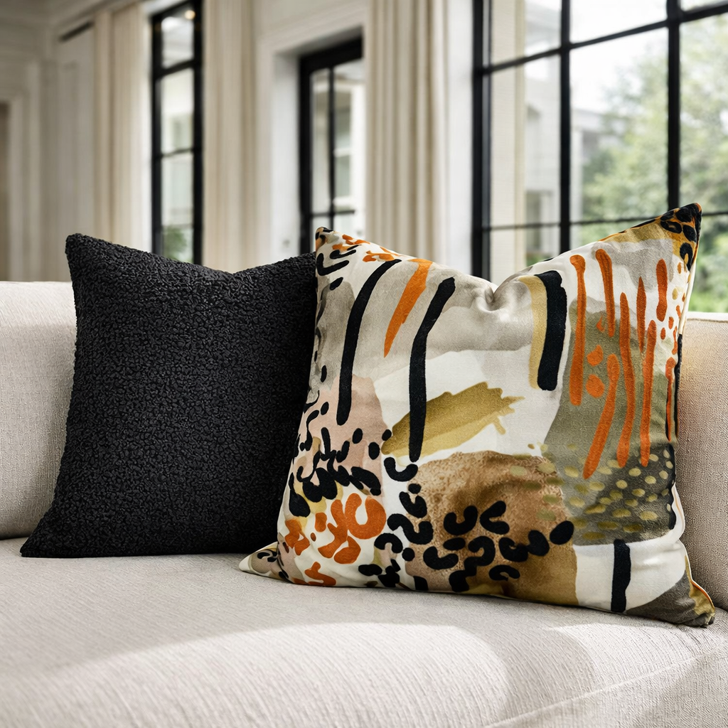 Luxury Pillow – 24" × 24" – Fauve Safari