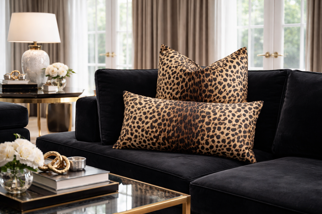 Luxury Pillow – 24" × 24" – Lupe's Leopard