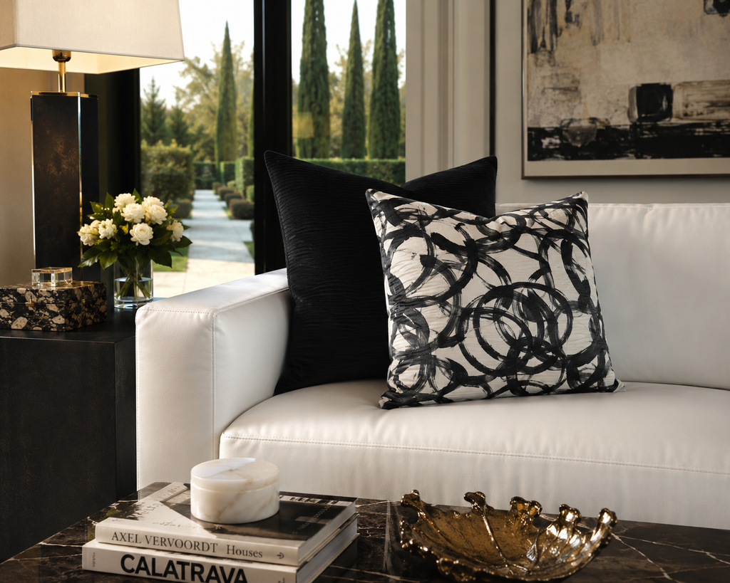 Luxury Pillow – 24" × 24" – Swoosh