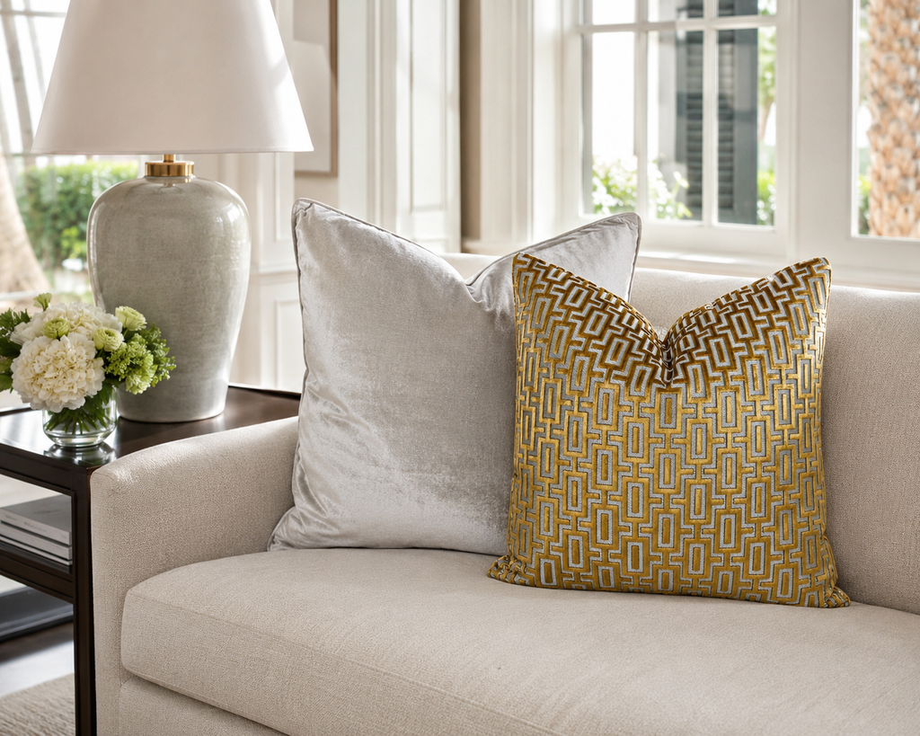 Luxury Pillow – 24" × 24" – Bergman Topaz